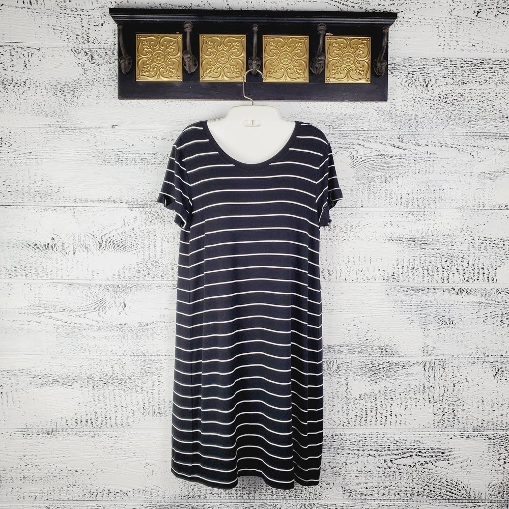 C&C California Striped Black Shirt Casual Dress